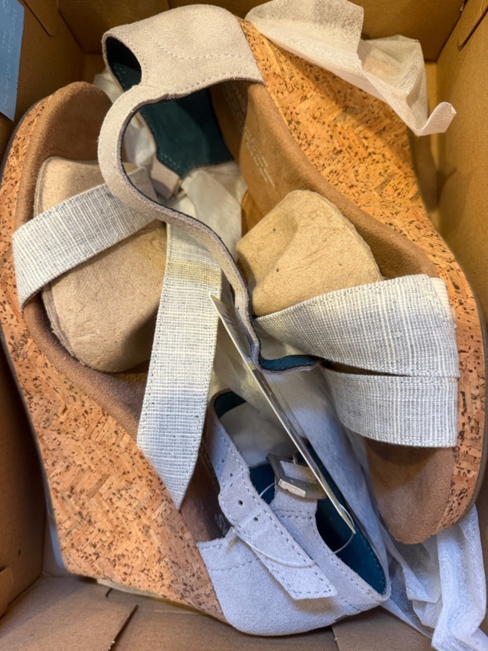 NWT Toms Cork Wedges